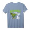 Kinder 6. Geburtstag Dino Dinosaurier T-Shirt - Cooles Geburtstagsoutfit für Dino-Fans & Dino-Party Motto