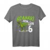 Kinder 6. Geburtstag Dino Dinosaurier T-Shirt - Cooles Geburtstagsoutfit für Dino-Fans & Dino-Party Motto