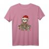 Weihnachten Faultier T-Shirt mit Lichterkette und Mütze - Lustiges Tiermotiv für Christen und Tierliebhaber