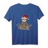 Weihnachten Faultier T-Shirt mit Lichterkette und Mütze - Lustiges Tiermotiv für Christen und Tierliebhaber