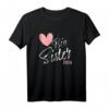 Big Sister 2024 Herz T-Shirt - Schwangerschaft Verkünden & Geschenk für die Große Schwester 2024