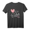 Big Sister 2024 Herz T-Shirt - Schwangerschaft Verkünden & Geschenk für die Große Schwester 2024