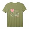 Big Sister 2024 Herz T-Shirt - Schwangerschaft Verkünden & Geschenk für die Große Schwester 2024