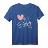 Big Sister 2024 Herz T-Shirt - Schwangerschaft Verkünden & Geschenk für die Große Schwester 2024