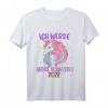 Kinder Unicorn Ich werde 2022 Große Schwester T-Shirt für Mädchen - Süßes Design zur Geschwisterankündigung & Babyparty Geschenk