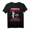 Schwester Rabiata im Einsatz Pflege Krankenschwester T-Shirt – Lustiges Geschenk für Pflegepersonal, Ärzte & Altenpflegerinnen zum Geburtstag, Weihnachten oder Abschied
