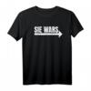 Sie wars | Pfeil rechts | Lustiges Partnerlook T-Shirt für Geschwister, Paare & Familien - Witziges Outfit für Bruder und Schwester