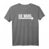 Sie wars | Pfeil rechts | Lustiges Partnerlook T-Shirt für Geschwister, Paare & Familien - Witziges Outfit für Bruder und Schwester