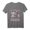 Kinder Ich werde Große Schwester T-Shirt mit Elefanten Design – Süßes Ankündigungsgeschenk für die werdende große Schwester 2023