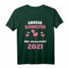 Große Schwester Von Zwillingen 2021 Flamingo Geburt Geschenk T-Shirt – Perfektes Zwillings-Geschenk für große Schwestern auf Babyparty und Geburt
