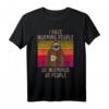 I Hate Morning People Faultier Spruch Sleepy Sloth Retro T-Shirt – Lustiges Geschenk für Morgenmuffel, Kaffee- und Faultierliebhaber zu Weihnachten oder Geburtstag