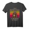 I Hate Morning People Faultier Spruch Sleepy Sloth Retro T-Shirt – Lustiges Geschenk für Morgenmuffel, Kaffee- und Faultierliebhaber zu Weihnachten oder Geburtstag
