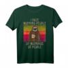 I Hate Morning People Faultier Spruch Sleepy Sloth Retro T-Shirt – Lustiges Geschenk für Morgenmuffel, Kaffee- und Faultierliebhaber zu Weihnachten oder Geburtstag