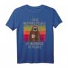 I Hate Morning People Faultier Spruch Sleepy Sloth Retro T-Shirt – Lustiges Geschenk für Morgenmuffel, Kaffee- und Faultierliebhaber zu Weihnachten oder Geburtstag