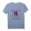 12. Geburtstag Mädchen T-Shirt - Endlich 12 Jahre, Lustiges Geschenk mit Herz und Sternen für Tochter, Nichte oder Enkelin