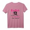 12. Geburtstag Mädchen T-Shirt - Endlich 12 Jahre, Lustiges Geschenk mit Herz und Sternen für Tochter, Nichte oder Enkelin