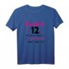 12. Geburtstag Mädchen T-Shirt - Endlich 12 Jahre, Lustiges Geschenk mit Herz und Sternen für Tochter, Nichte oder Enkelin