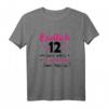 12. Geburtstag Mädchen T-Shirt - Endlich 12 Jahre, Lustiges Geschenk mit Herz und Sternen für Tochter, Nichte oder Enkelin