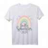 Große Schwester 2024 Regenbogen Baby Verkündung Mädchen T-Shirt – Originelles Geschenk zur Geburt & Babyankündigung bei Großeltern