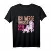 Kinder Einhorn Mädchen T-Shirt 2021 – Ich werde Große Schwester Geschenk für Schwangerschaftsverkündung, Babyparty & Baby-Shower