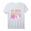 Kinder Einhorn Mädchen T-Shirt 2021 – Ich werde Große Schwester Geschenk für Schwangerschaftsverkündung, Babyparty & Baby-Shower