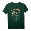 Jana Geburtstag Schwester T-Shirt mit Schmetterling und Pusteblume - Personalisierte Namensgeschenkidee