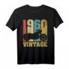 64. Geburtstag Papa Opa Motorrad Biker Geschenk Vintage 1960 T-Shirt – Retro Geschenkidee für Motorradliebhaber zum Geburtstag, Vatertag & Weihnachten
