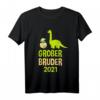 Kinder Großer Bruder 2021 T-Shirt Dino - Lustiges Geschenk für werdende große Brüder im Jahr 2021