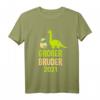 Kinder Großer Bruder 2021 T-Shirt Dino - Lustiges Geschenk für werdende große Brüder im Jahr 2021