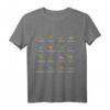 Dino Dinosaurier Arten Sammlung Pädagogisches Kunst T-Shirt – Originelles Geschenk für Dinosaurierfans, Freunde & Familie