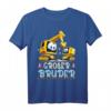 Bagger Großer Bruder 2024 Baustellen Brüder Baufahrzeuge T-Shirt – Perfektes Geschenk zur Geburt, Geschwisterankündigung & Zwillinge