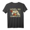 Level 30 Complete T-Shirt – Lustiges Vintage Geburtstagsgeschenk für Männer und Frauen zum 30. Geburtstag, Gamer & Zocker Geschenkidee