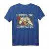 Level 30 Complete T-Shirt – Lustiges Vintage Geburtstagsgeschenk für Männer und Frauen zum 30. Geburtstag, Gamer & Zocker Geschenkidee