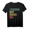 10 Jahre Geburtstag Shirt Geschenk Legendär Seit August 2011 - Vintage T-Shirt für Jungen und Mädchen, ideales Geburtstagsgeschenk