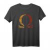 Omega griechisches Alphabet T-Shirt – Vintage Retro Geschenkidee für Männer, Frauen, Familie & Freunde