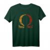 Omega griechisches Alphabet T-Shirt – Vintage Retro Geschenkidee für Männer, Frauen, Familie & Freunde