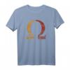 Omega griechisches Alphabet T-Shirt – Vintage Retro Geschenkidee für Männer, Frauen, Familie & Freunde