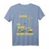 Kinder Achtung Baustelle Radlader Ich werde großer Bruder T-Shirt – Humorvolles Geschenk zur Schwangerschaftsankündigung für zukünftigen großen Bruder