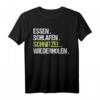 Lustiges Essen Schlafen Schnitzel Wiederholen T-Shirt – Geschenkidee für Geburtstag & Weihnachten für Männer und Frauen
