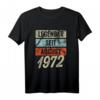 51. Geburtstag Mann T-Shirt - Legendär seit August 1972, lustiges Geschenk & Dekoration für den besonderen Tag
