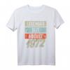 51. Geburtstag Mann T-Shirt - Legendär seit August 1972, lustiges Geschenk & Dekoration für den besonderen Tag