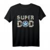 Super Dad Superheld Super Papa Vater Held Stern Schild T-Shirt – Perfektes Vatertags- und Geburtstagsgeschenk für stolze Väter