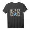 Super Dad Superheld Super Papa Vater Held Stern Schild T-Shirt – Perfektes Vatertags- und Geburtstagsgeschenk für stolze Väter