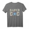 Super Dad Superheld Super Papa Vater Held Stern Schild T-Shirt – Perfektes Vatertags- und Geburtstagsgeschenk für stolze Väter