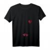 Damen Schwangerschaft Ankündigung Zwillinge - Grunge Herzen Mutter T-Shirt mit V-Ausschnitt für kreative Familiennachrichten