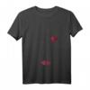 Damen Schwangerschaft Ankündigung Zwillinge - Grunge Herzen Mutter T-Shirt mit V-Ausschnitt für kreative Familiennachrichten