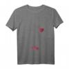 Damen Schwangerschaft Ankündigung Zwillinge - Grunge Herzen Mutter T-Shirt mit V-Ausschnitt für kreative Familiennachrichten