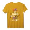 Oma Hexe auf Hexen-Besen mit Katze Damen T-Shirt – Lustiges Halloween Design für Partys & Kostüme