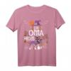 Oma Hexe auf Hexen-Besen mit Katze Damen T-Shirt – Lustiges Halloween Design für Partys & Kostüme