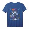 Oma Hexe auf Hexen-Besen mit Katze Damen T-Shirt – Lustiges Halloween Design für Partys & Kostüme